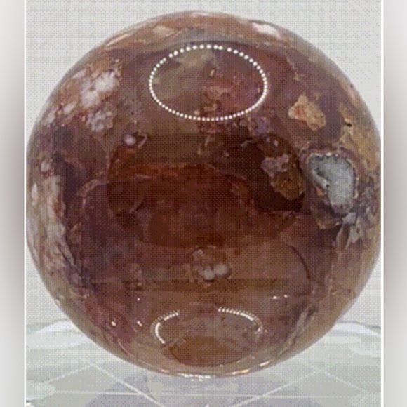 Flower Agate Crystal Sphere - Picture 1 of 4